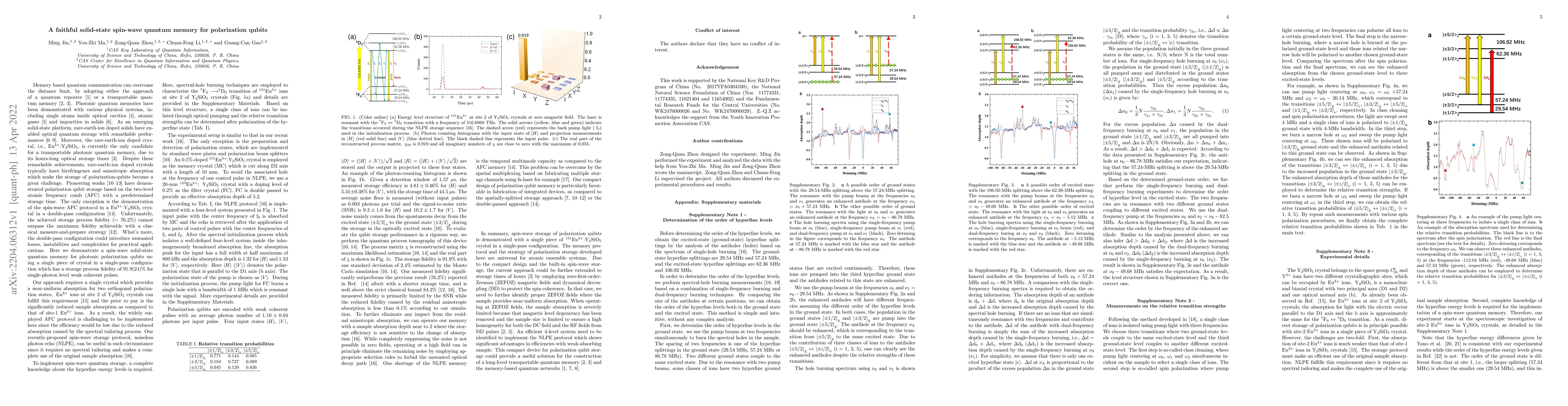 Thumbnail for A faithful solid-state spin-wave quantum memory for polarization qubits