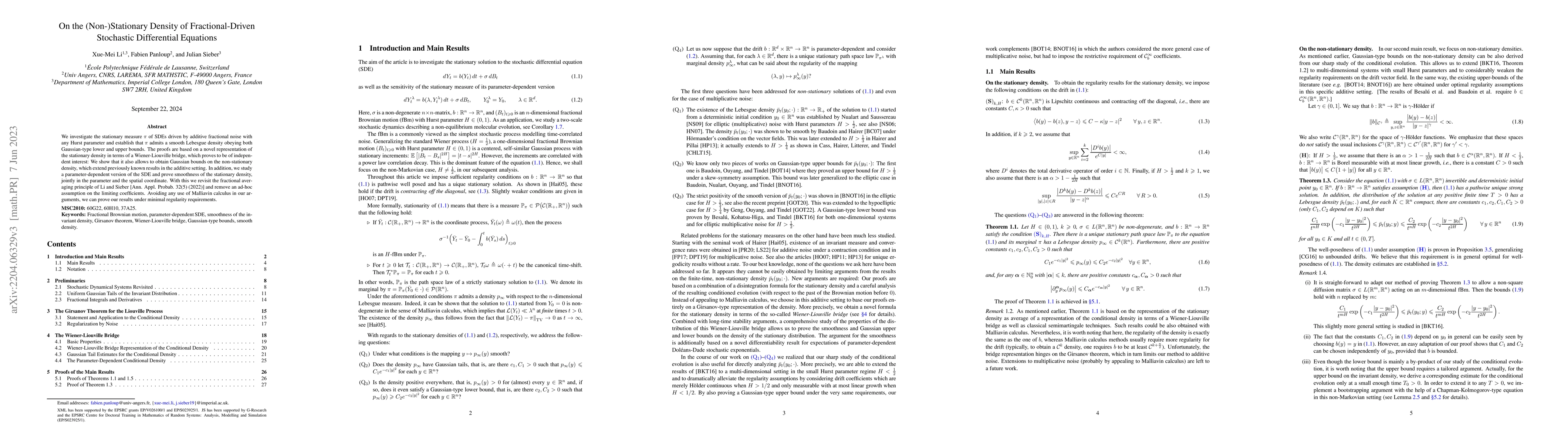 Thumbnail for On the (Non-)Stationary Density of Fractional-Driven Stochastic
  Differential Equations