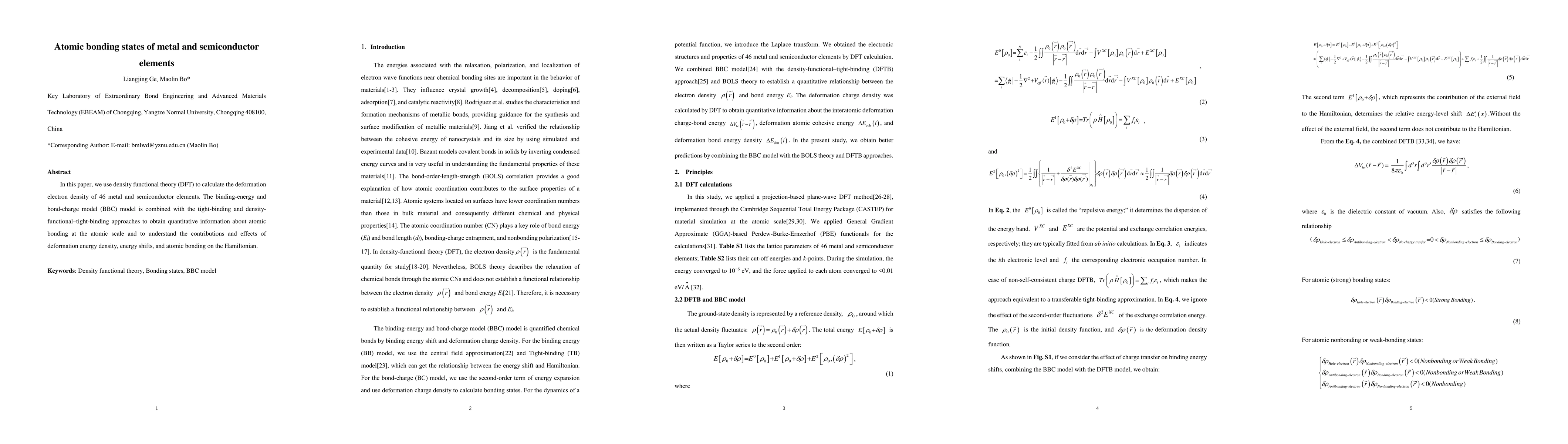 Thumbnail for Atomic bonding and electrical characteristics of metallic and
  semi-metallic elements