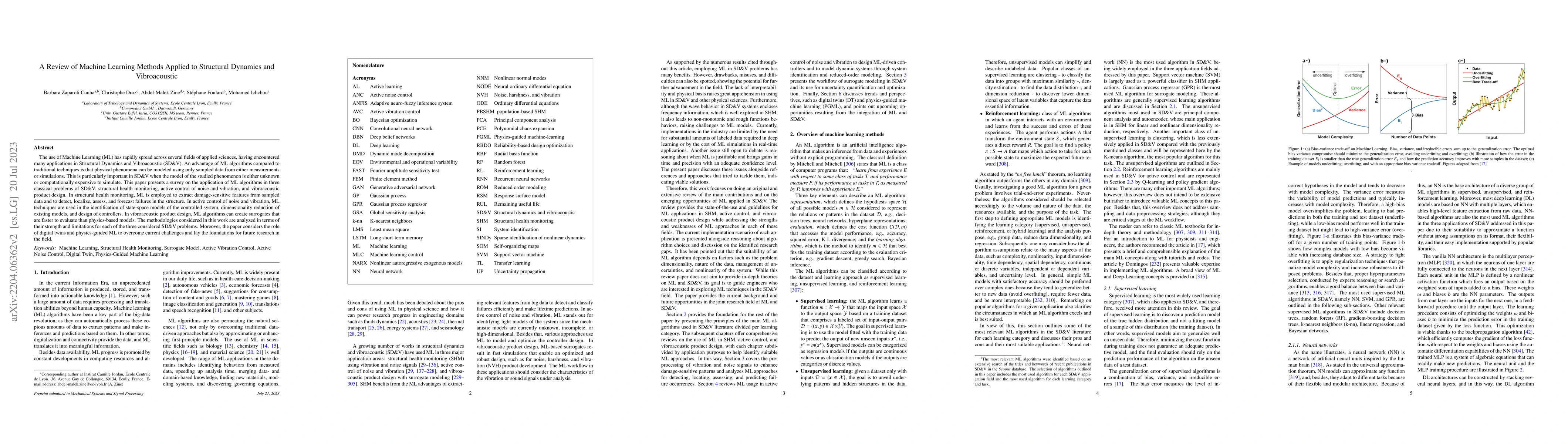 Thumbnail for A Review of Machine Learning Methods Applied to Structural Dynamics and
  Vibroacoustic