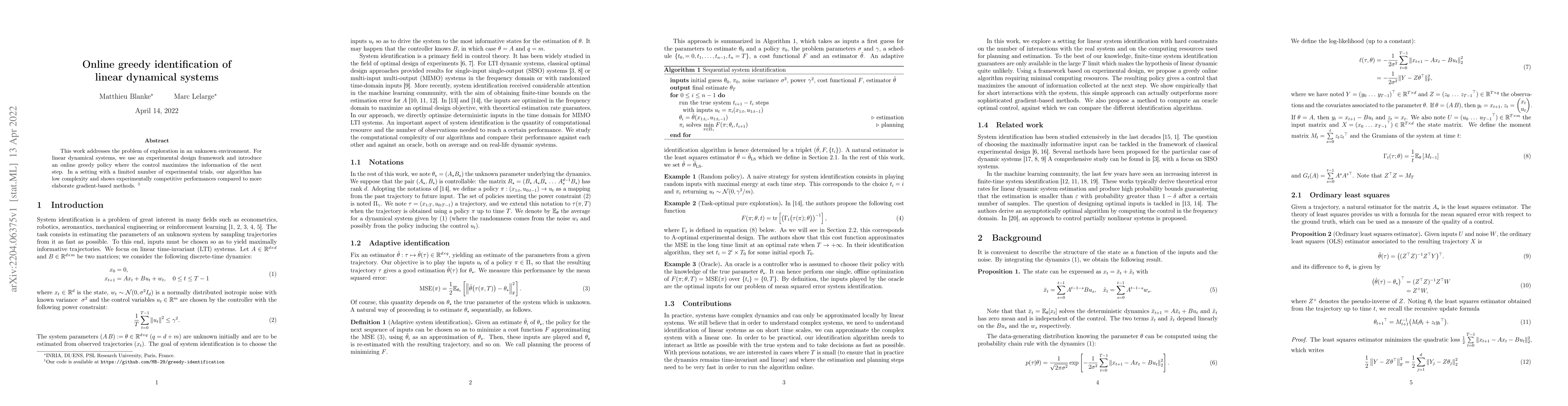 Thumbnail for Online greedy identification of linear dynamical systems
