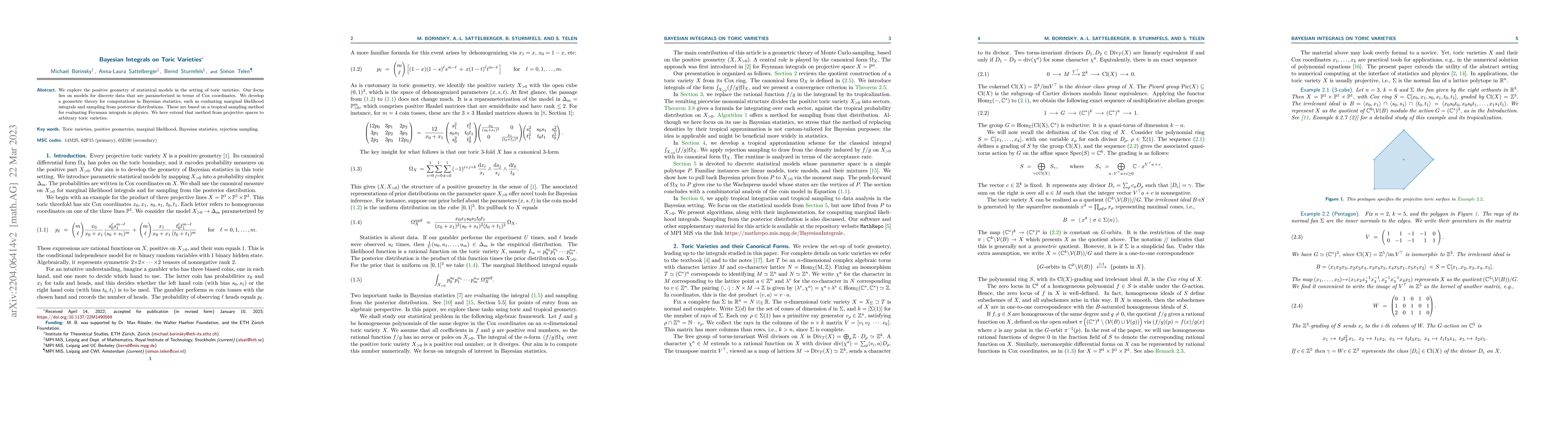 Thumbnail for Bayesian Integrals on Toric Varieties