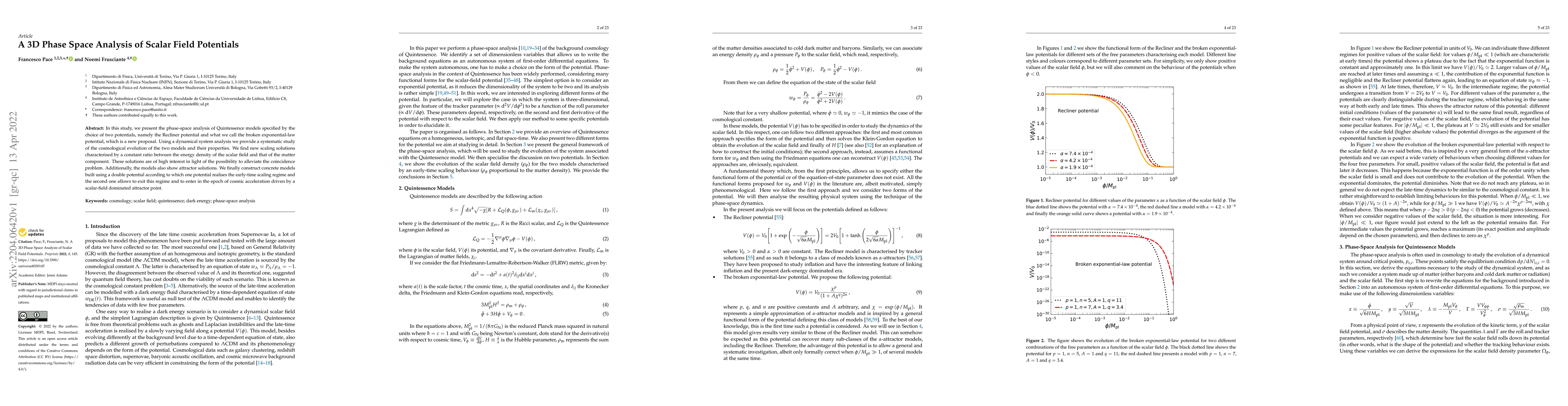 Thumbnail for A 3D Phase Space Analysis of Scalar Field Potentials