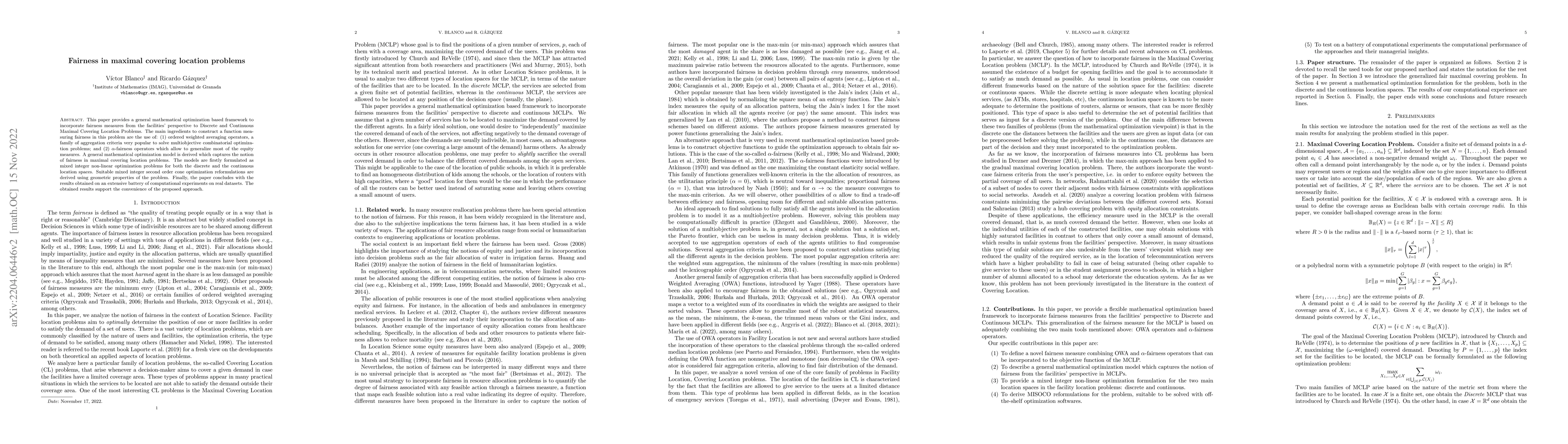 Thumbnail for Fairness in Maximal Covering Location Problems