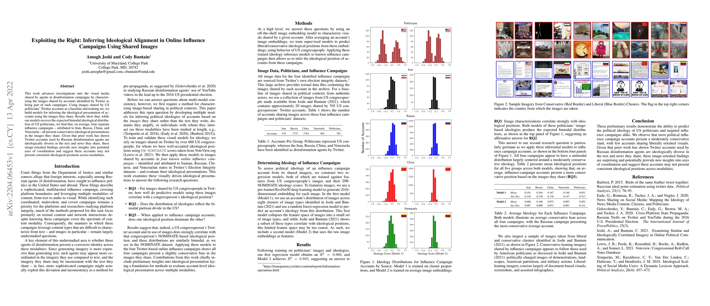 Thumbnail for Exploiting the Right: Inferring Ideological Alignment in Online
  Influence Campaigns Using Shared Images