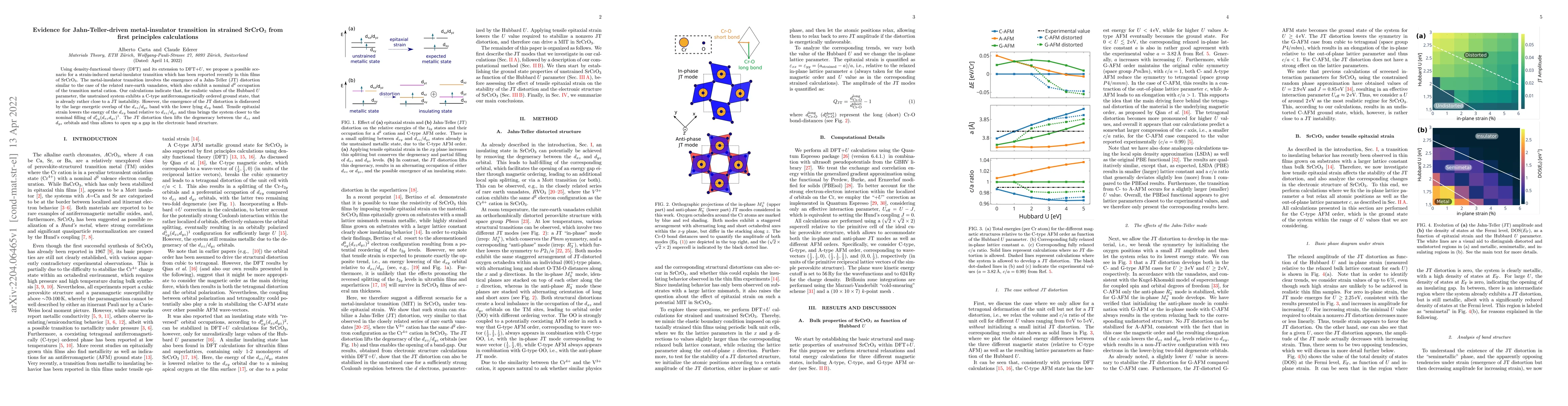 Thumbnail for Evidence for Jahn-Teller-driven metal-insulator transition in strained
  SrCrO3 from first principles calculations