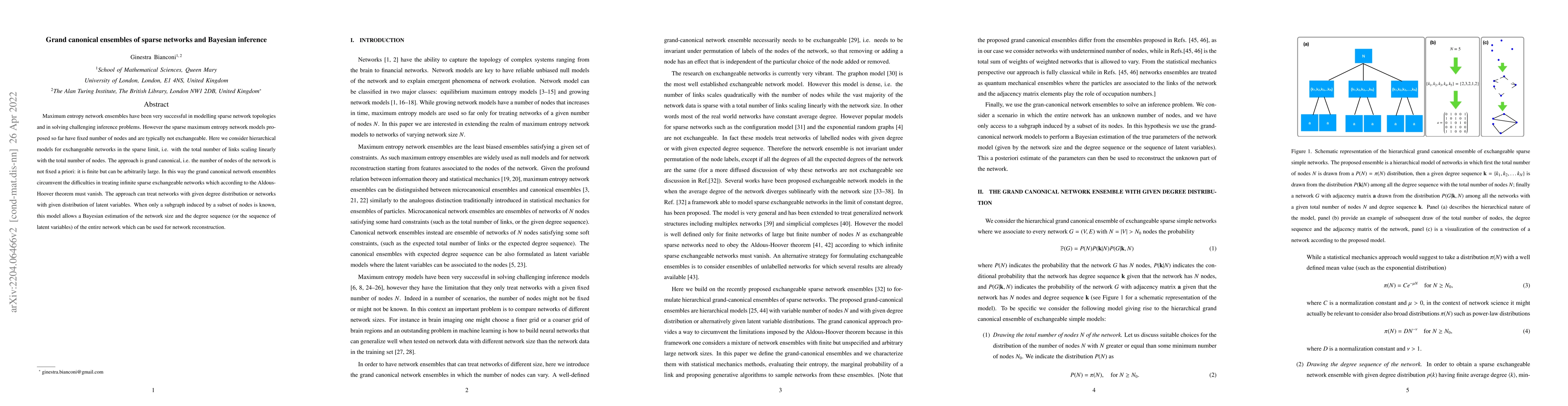 Thumbnail for Grand canonical ensembles of sparse networks and Bayesian inference