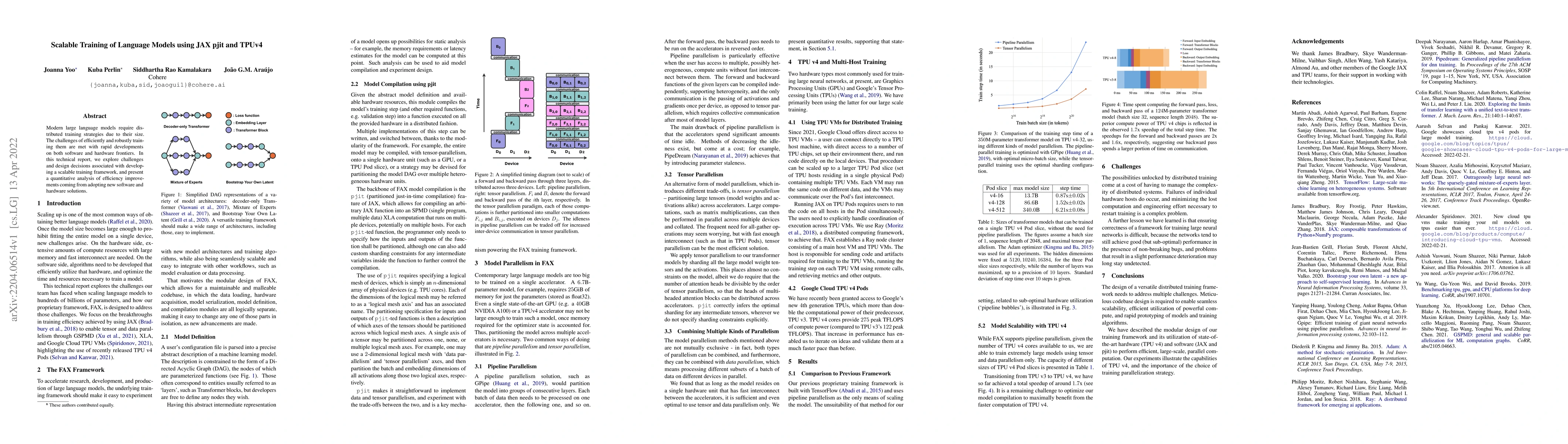 Thumbnail for Scalable Training of Language Models using JAX pjit and TPUv4
