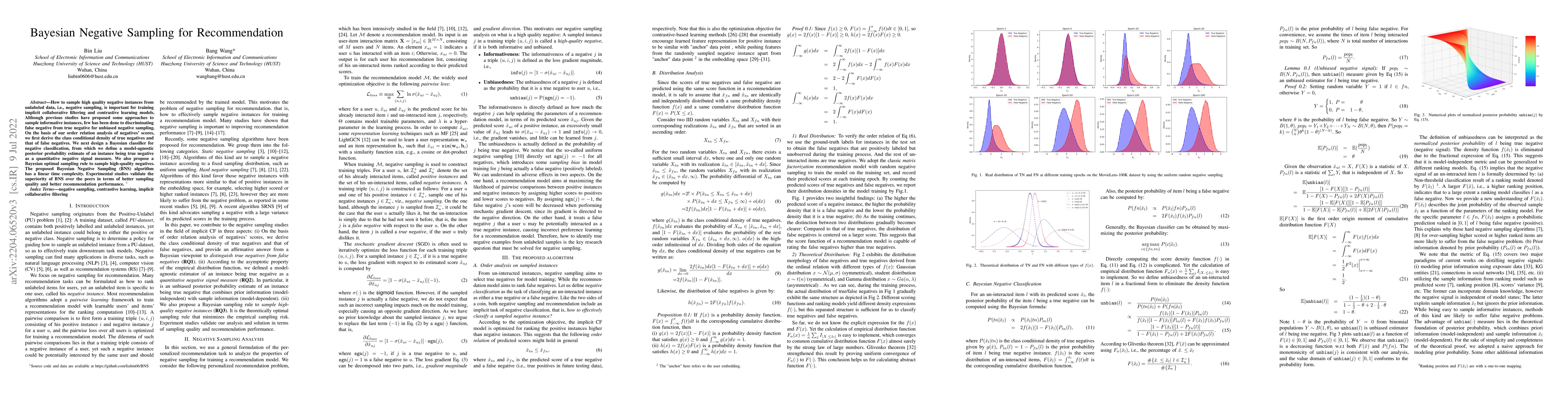 Thumbnail for Bayesian Negative Sampling for Recommendation