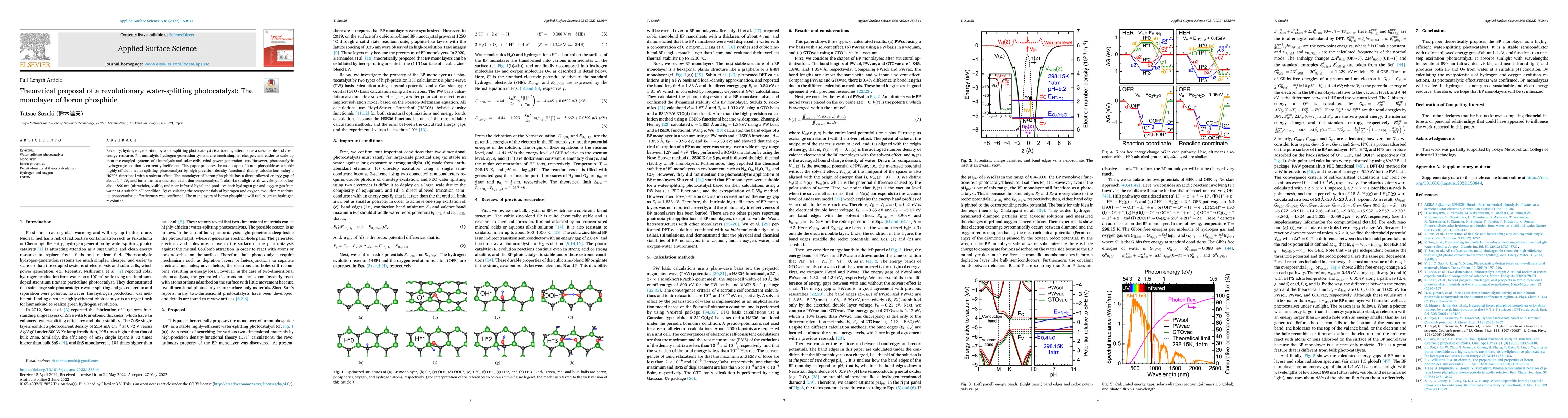 Thumbnail for Theoretical proposal of a revolutionary water-splitting photocatalyst:
  The monolayer of boron phosphide