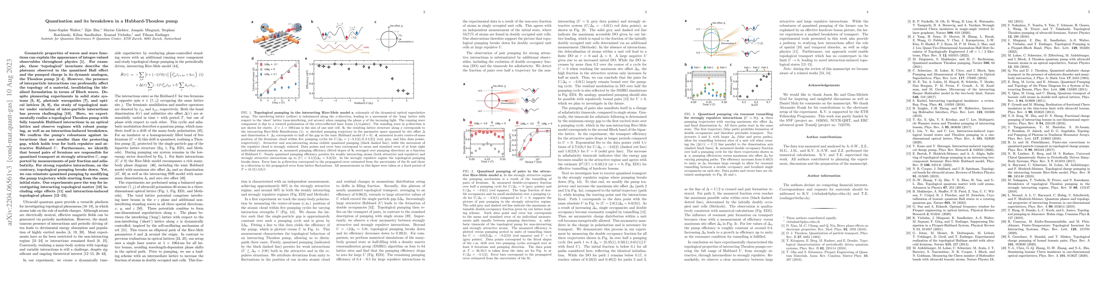 Thumbnail for Quantisation and its breakdown in a Hubbard-Thouless pump