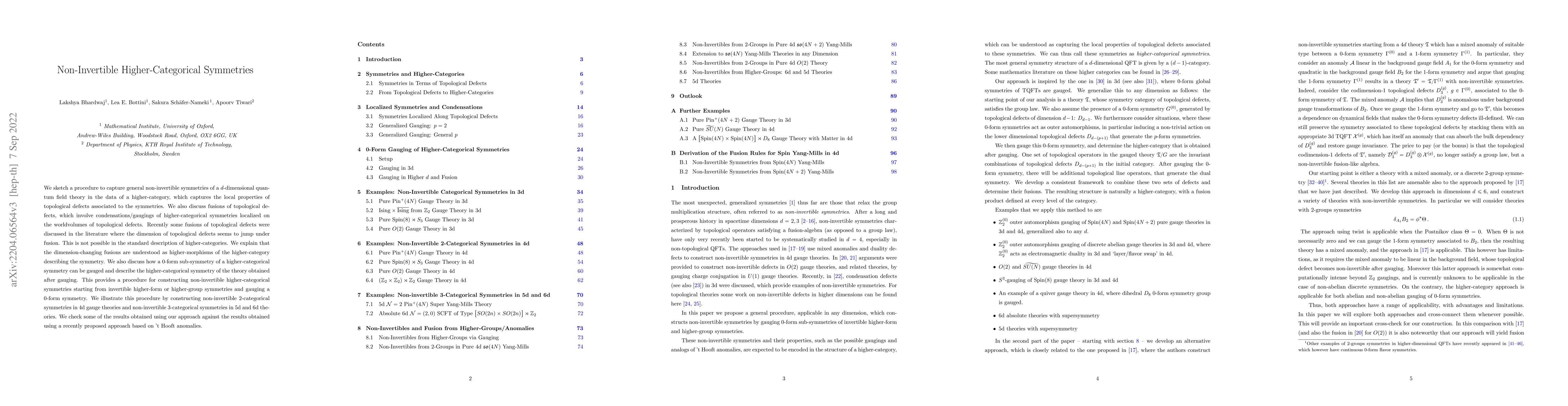 Thumbnail for Non-Invertible Higher-Categorical Symmetries