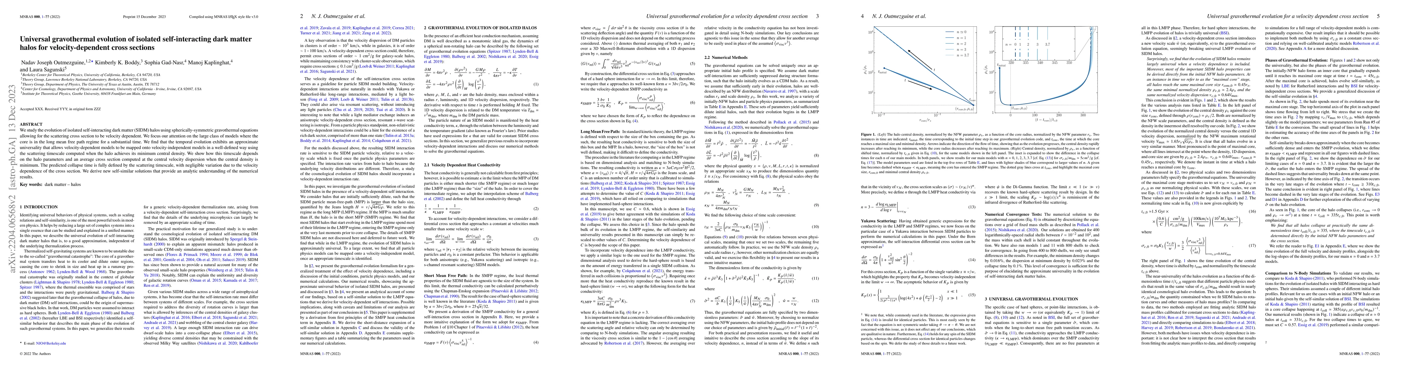 Thumbnail for Universal gravothermal evolution of isolated self-interacting dark
  matter halos for velocity-dependent cross sections
