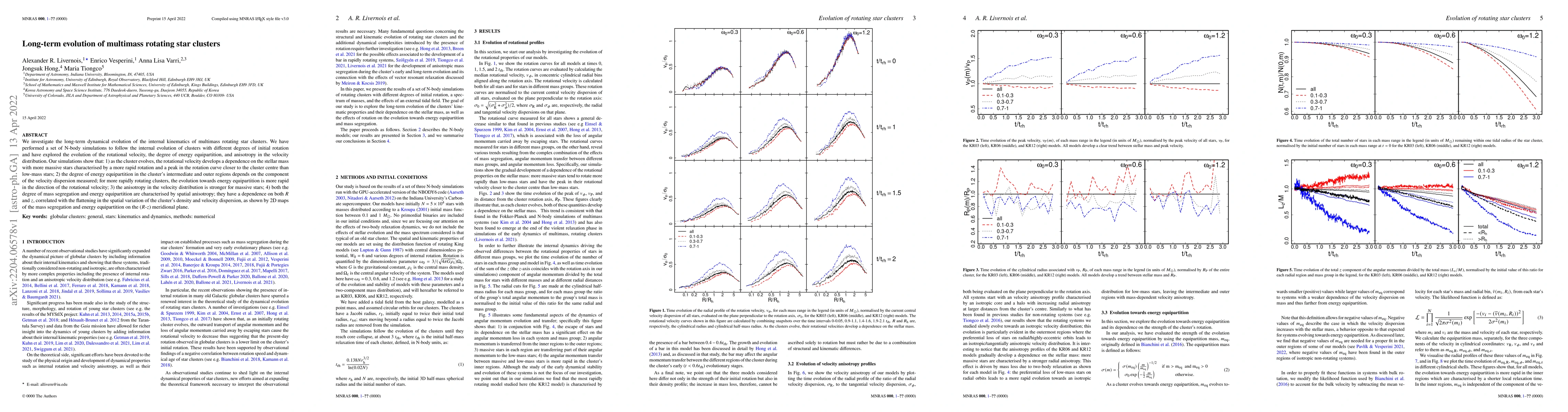 Thumbnail for Long-term evolution of multimass rotating star clusters
