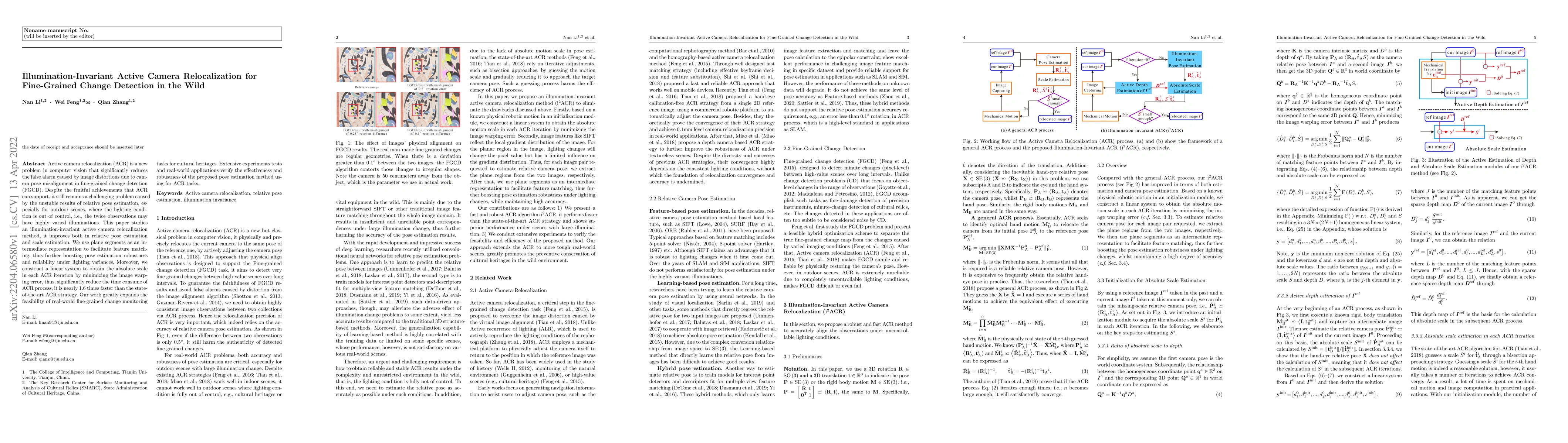 Thumbnail for Illumination-Invariant Active Camera Relocalization for Fine-Grained
  Change Detection in the Wild