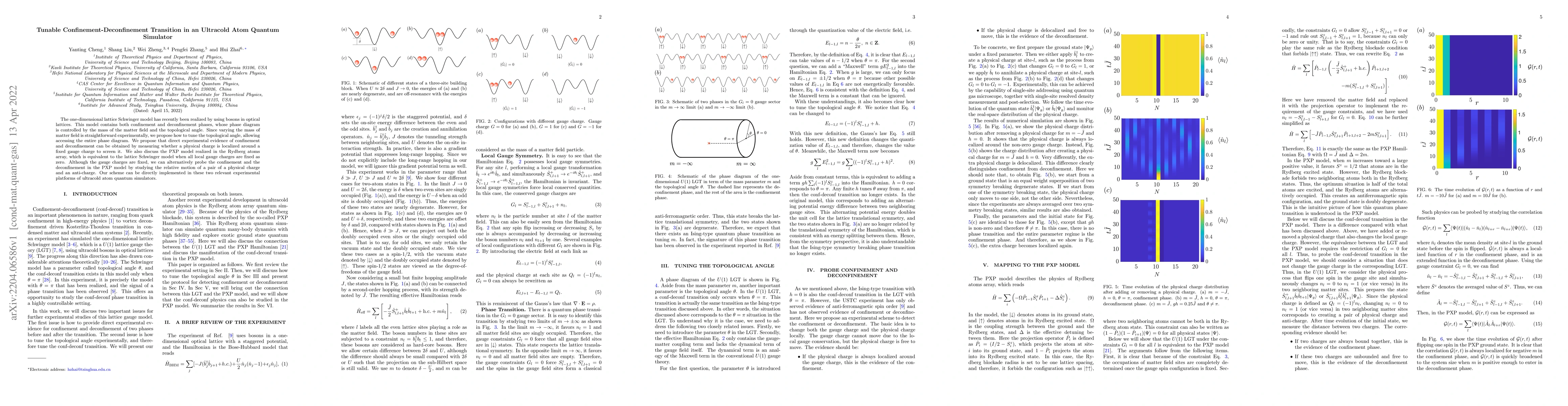 Thumbnail for Tunable Confinement-Deconfinement Transition in an Ultracold Atom
  Quantum Simulator