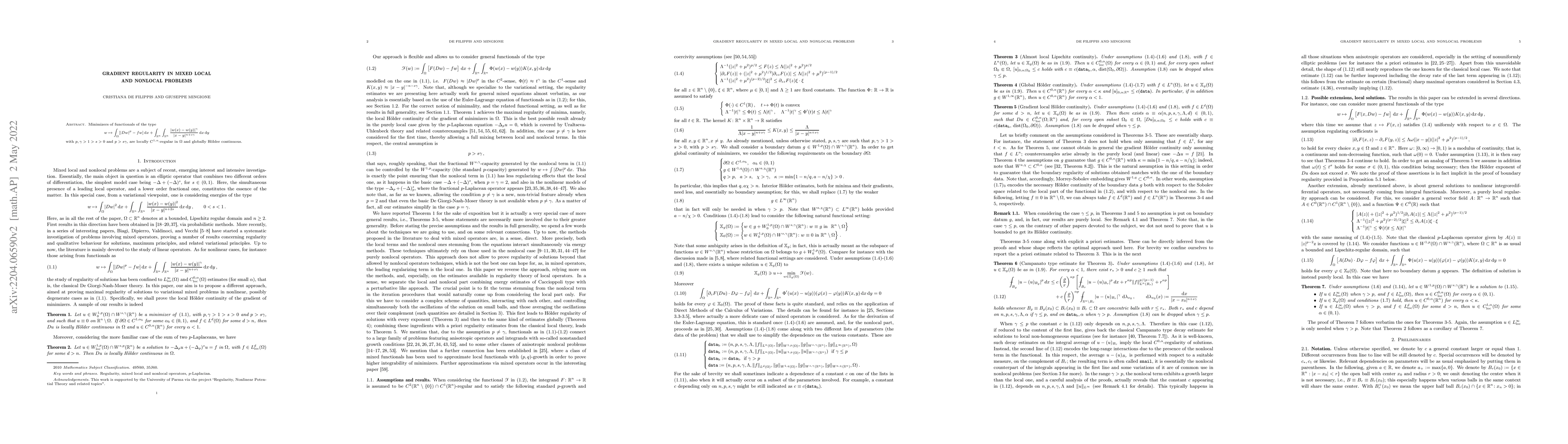 Thumbnail for Gradient regularity in mixed local and nonlocal problems