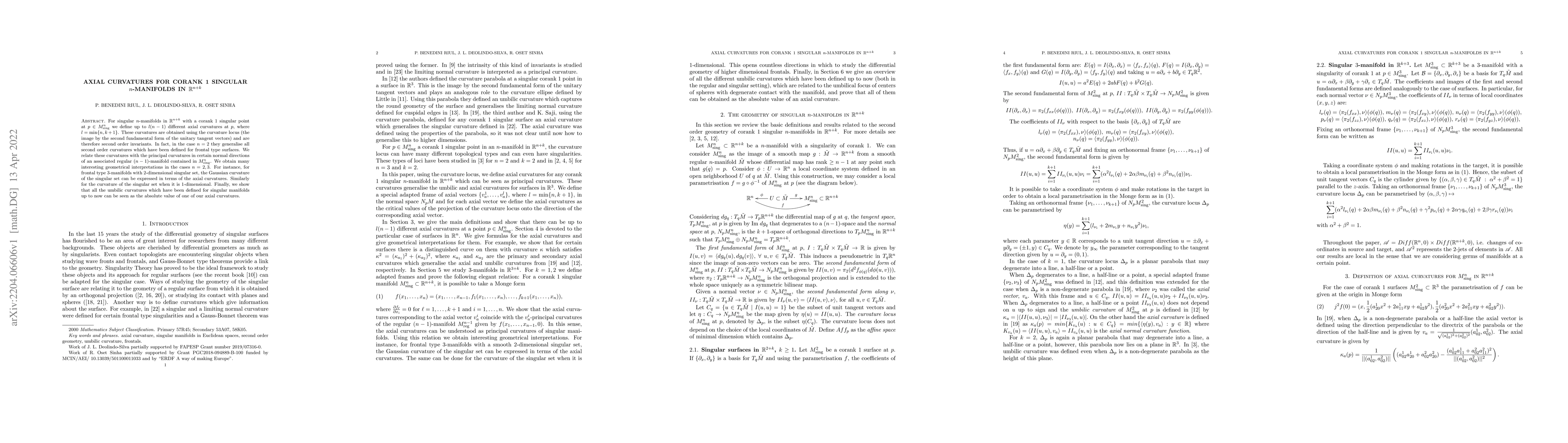 Thumbnail for Axial curvatures for corank 1 singular $n$-manifolds in $\mathbb
  R^{n+k}$