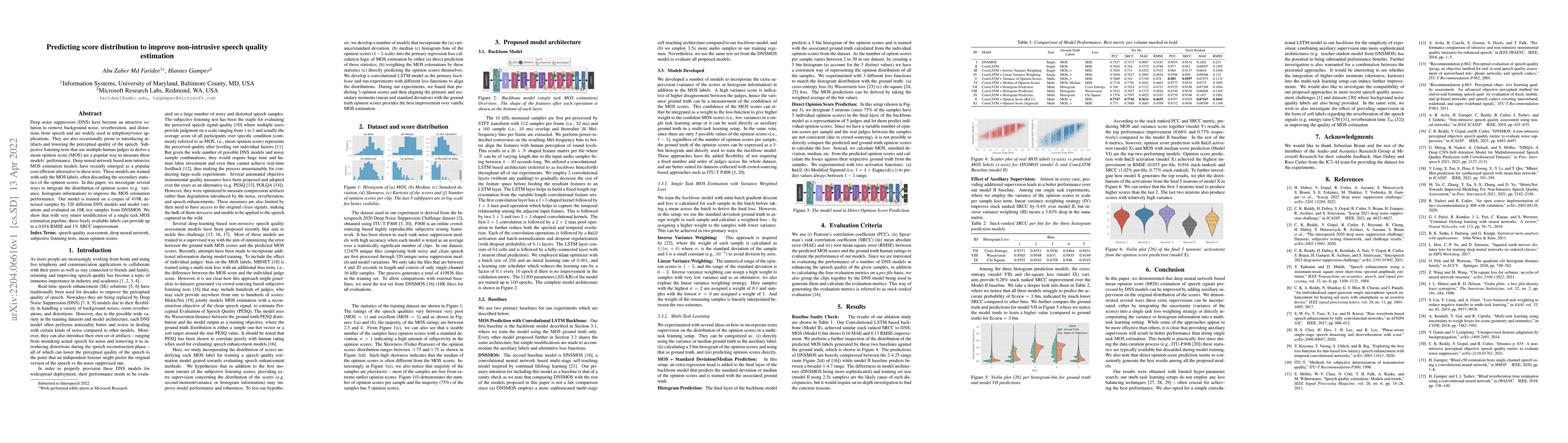 Thumbnail for Predicting score distribution to improve non-intrusive speech quality
  estimation