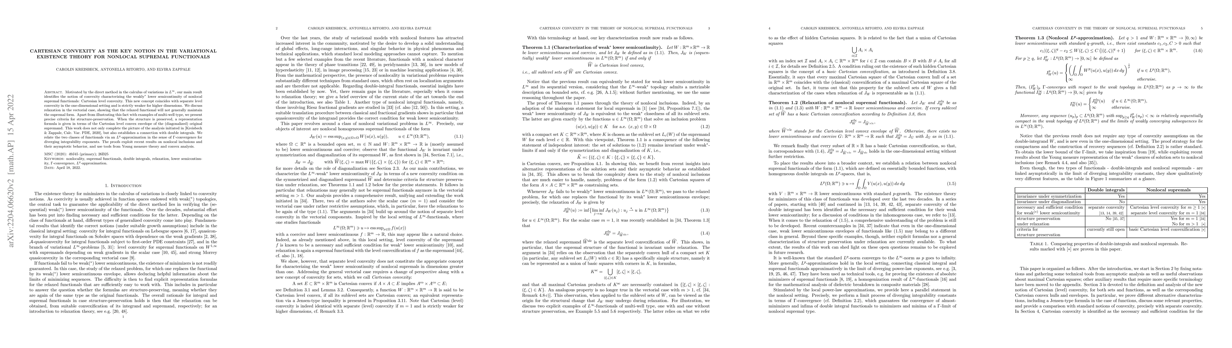 Thumbnail for Cartesian convexity as the key notion in the variational existence
  theory for nonlocal supremal functionals