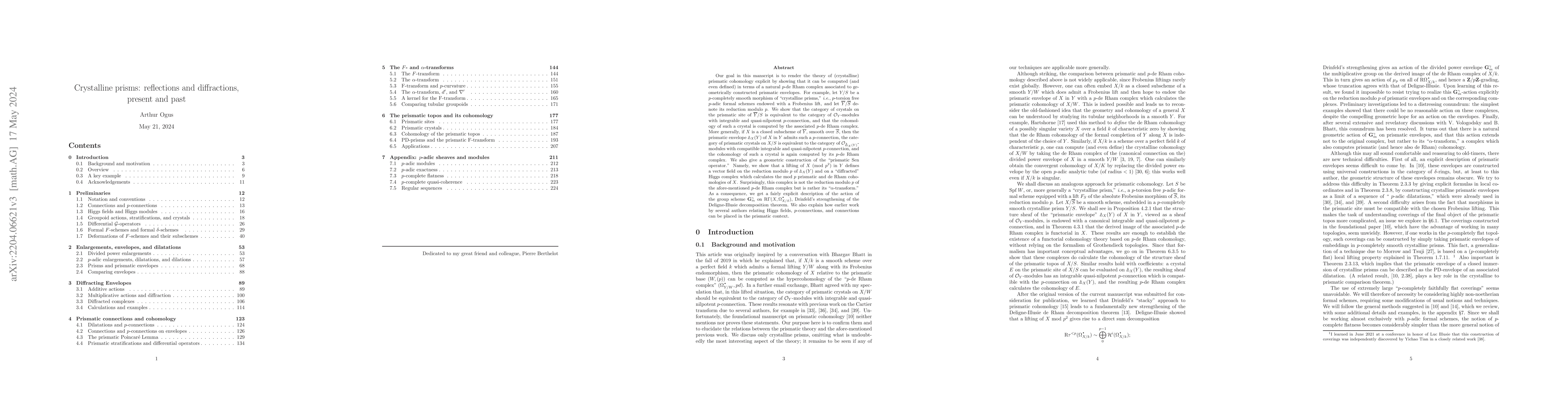 Thumbnail for Crystalline prisms: Reflections and diffractions, present and past