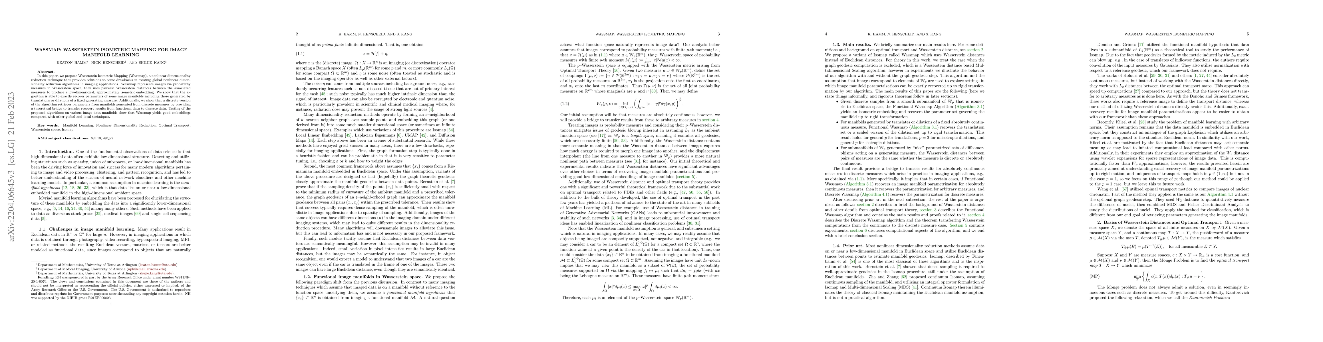 Thumbnail for Wassmap: Wasserstein Isometric Mapping for Image Manifold Learning