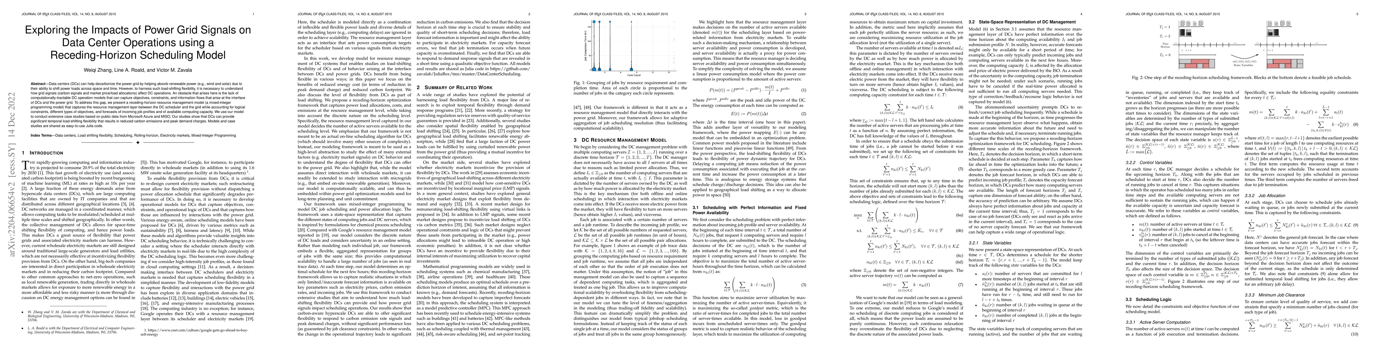 Thumbnail for Exploring the Impacts of Power Grid Signals on Data Center Operations
  using a Receding-Horizon Scheduling Model