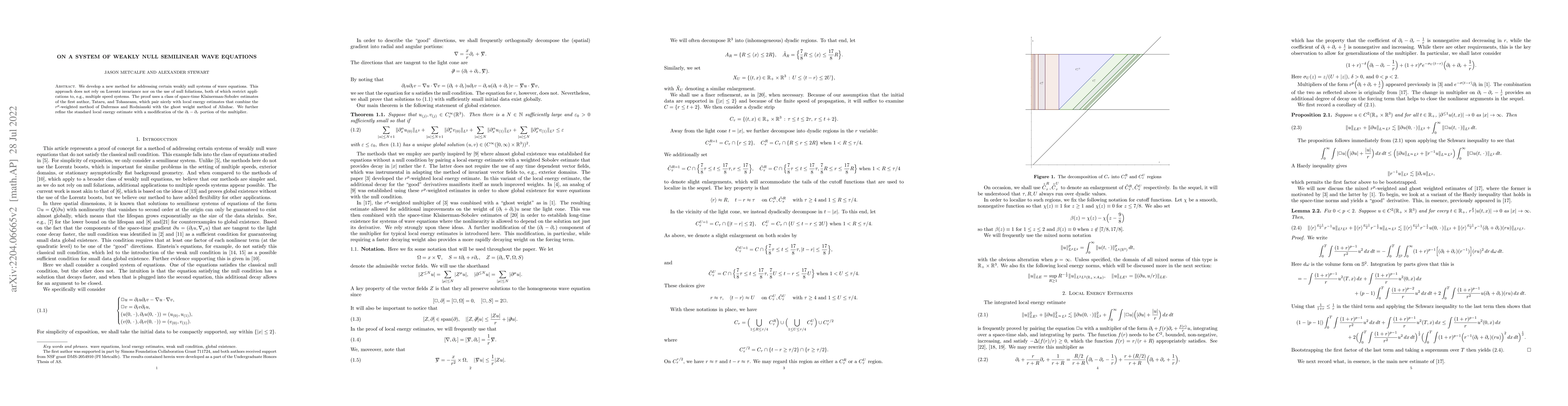 Thumbnail for On a System of Weakly Null Semilinear Equations