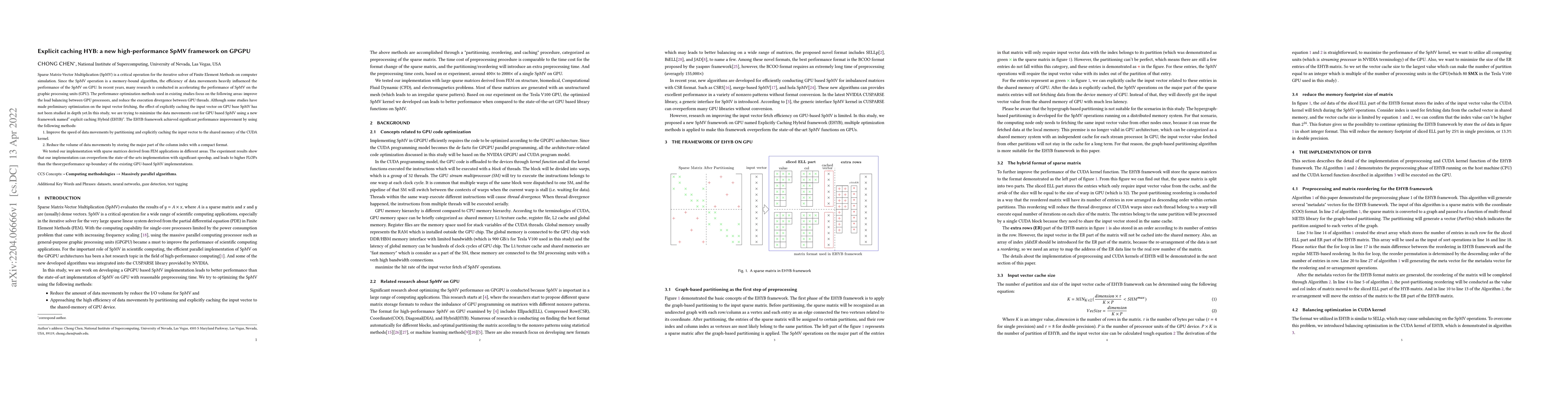 Thumbnail for Explicit caching HYB: a new high-performance SpMV framework on GPGPU