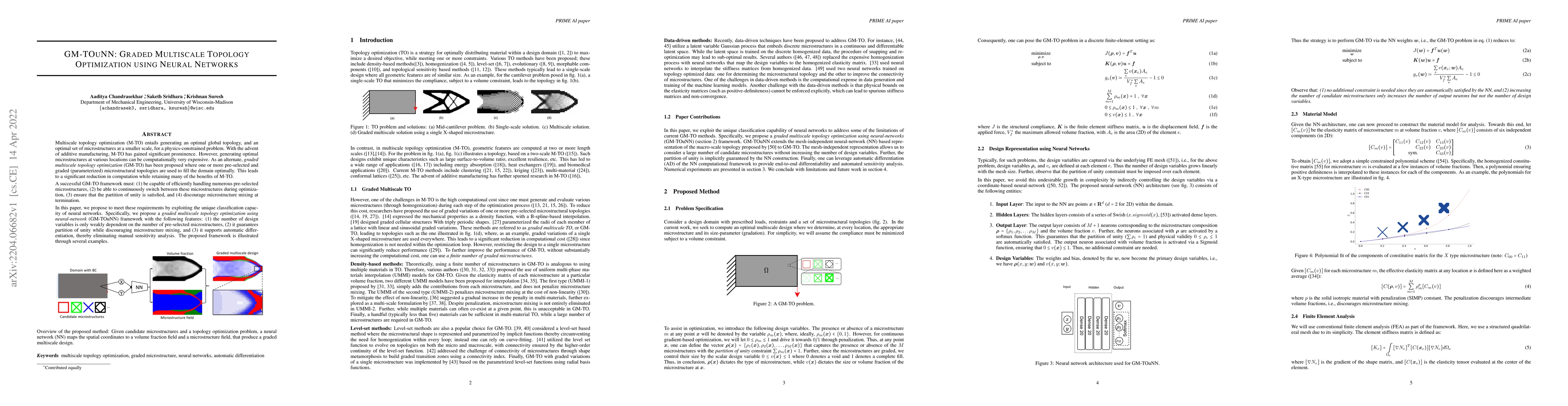 Thumbnail for GM-TOuNN: Graded Multiscale Topology Optimization using Neural Networks