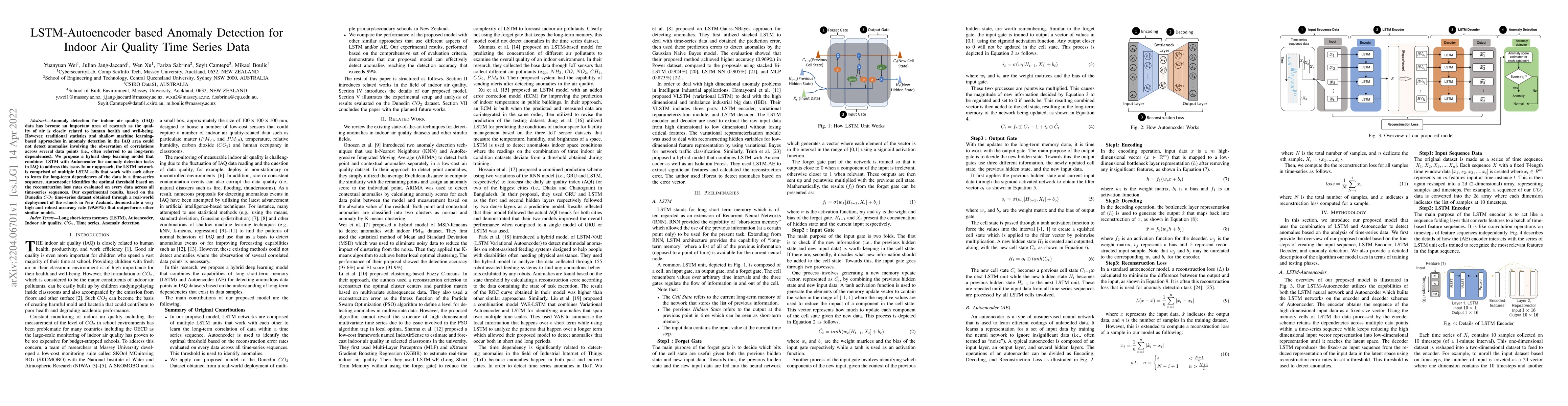 Thumbnail for LSTM-Autoencoder based Anomaly Detection for Indoor Air Quality Time
  Series Data