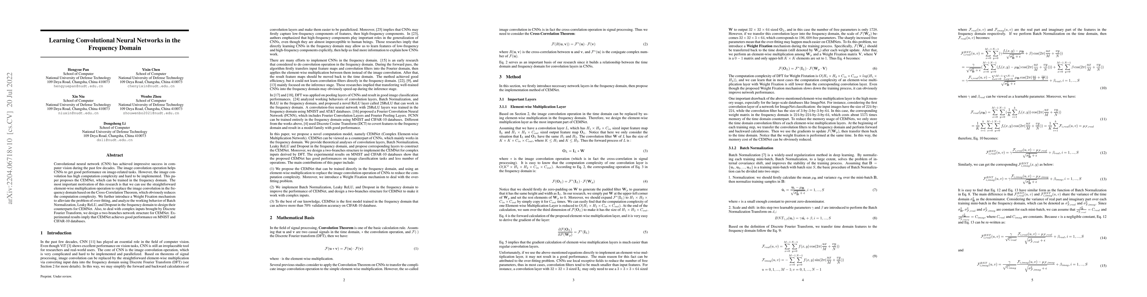 Thumbnail for Learning Convolutional Neural Networks in the Frequency Domain