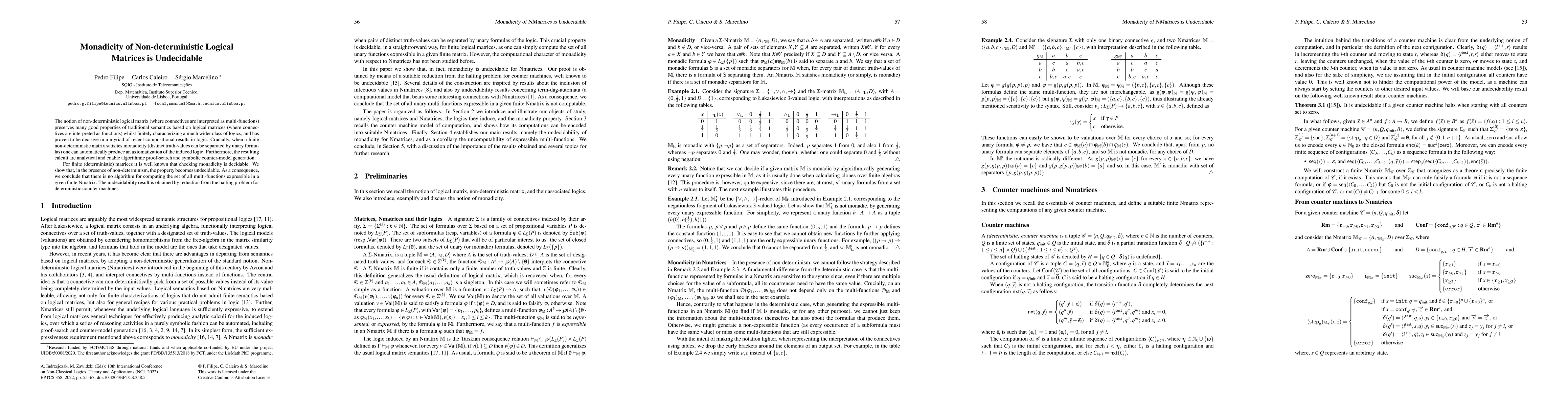 Thumbnail for Monadicity of Non-deterministic Logical Matrices is Undecidable