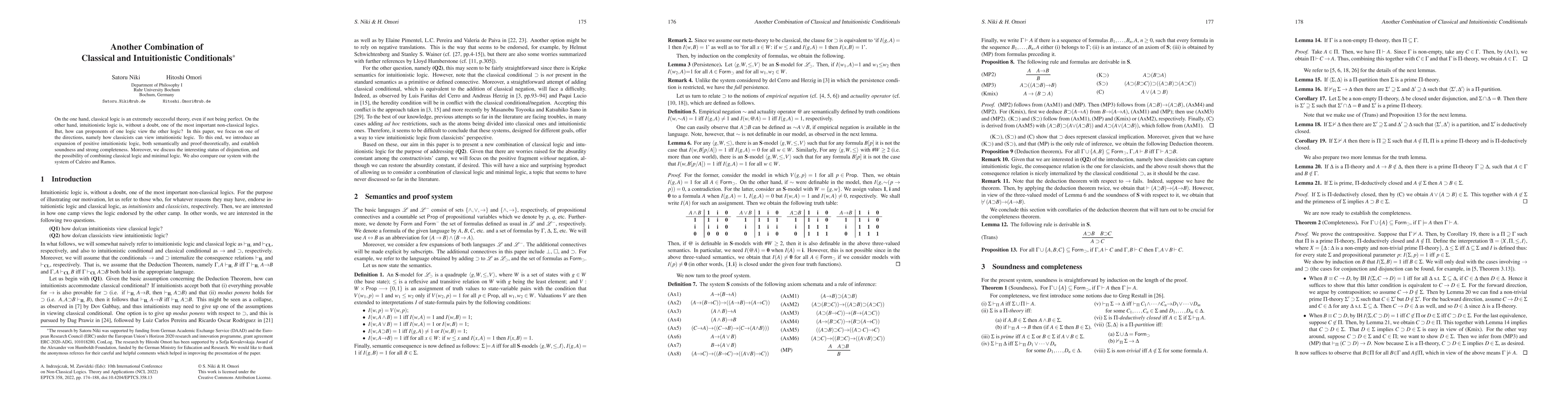 Thumbnail for Another Combination of Classical and Intuitionistic Conditionals