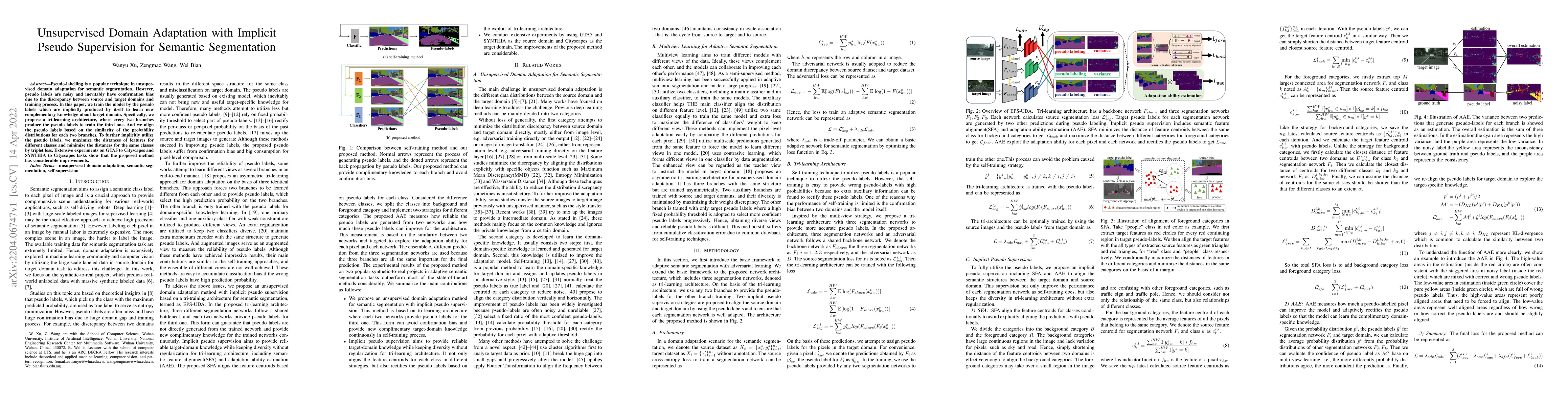 Thumbnail for Unsupervised Domain Adaptation with Implicit Pseudo Supervision for
  Semantic Segmentation
