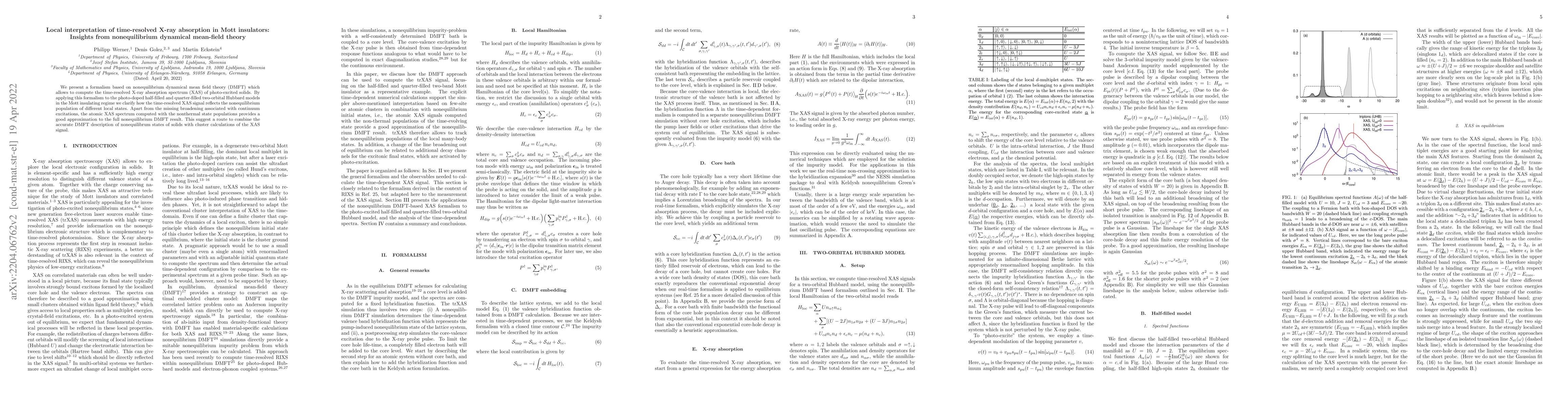 Thumbnail for Local interpretation of time-resolved X-ray absorption in Mott
  insulators: Insights from nonequilibrium dynamical mean-field theory