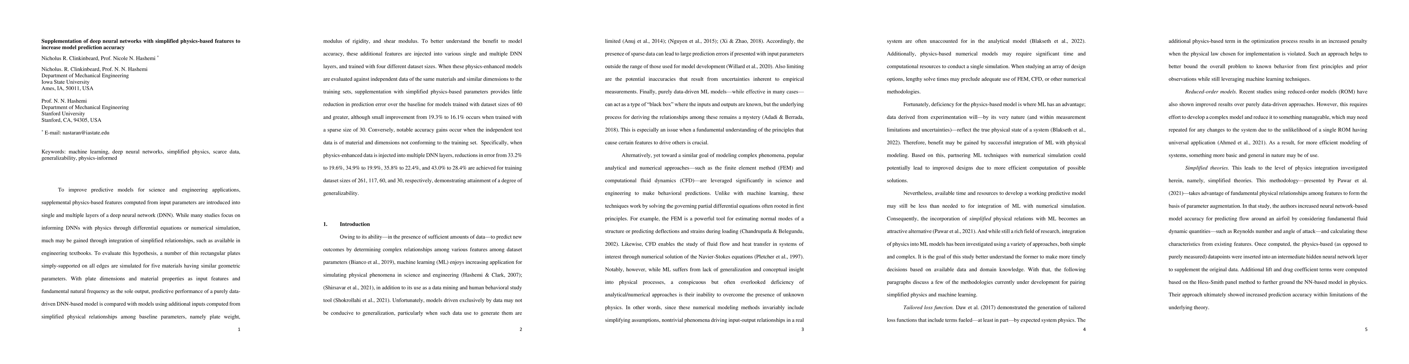 Thumbnail for Supplementation of deep neural networks with simplified physics-based
  features to increase model prediction accuracy