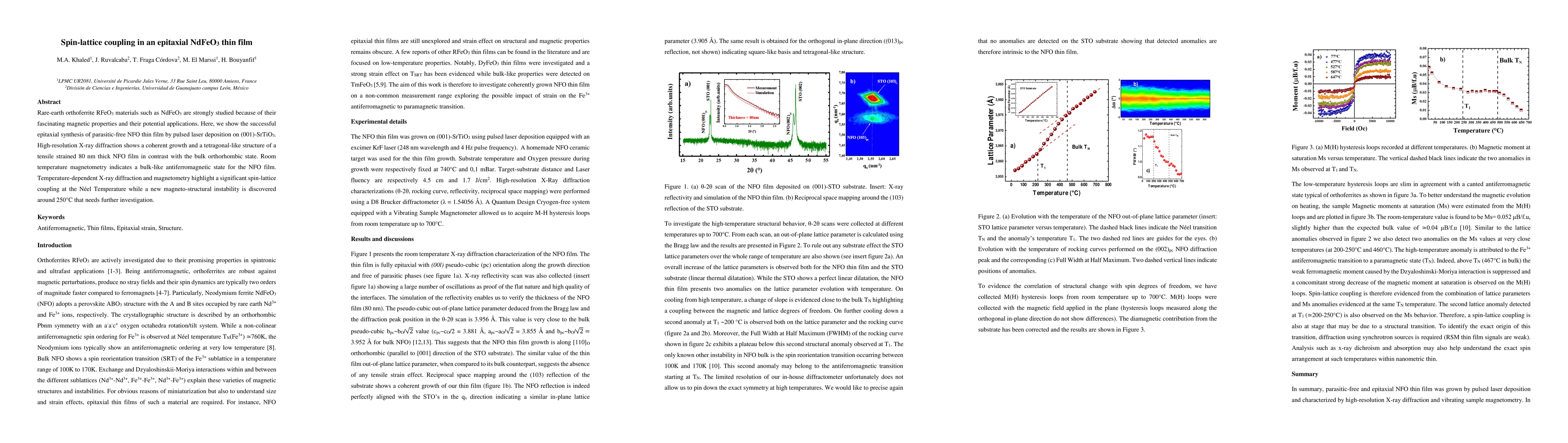 Thumbnail for Spin-lattice coupling in an epitaxial NdFeO3 thin film
