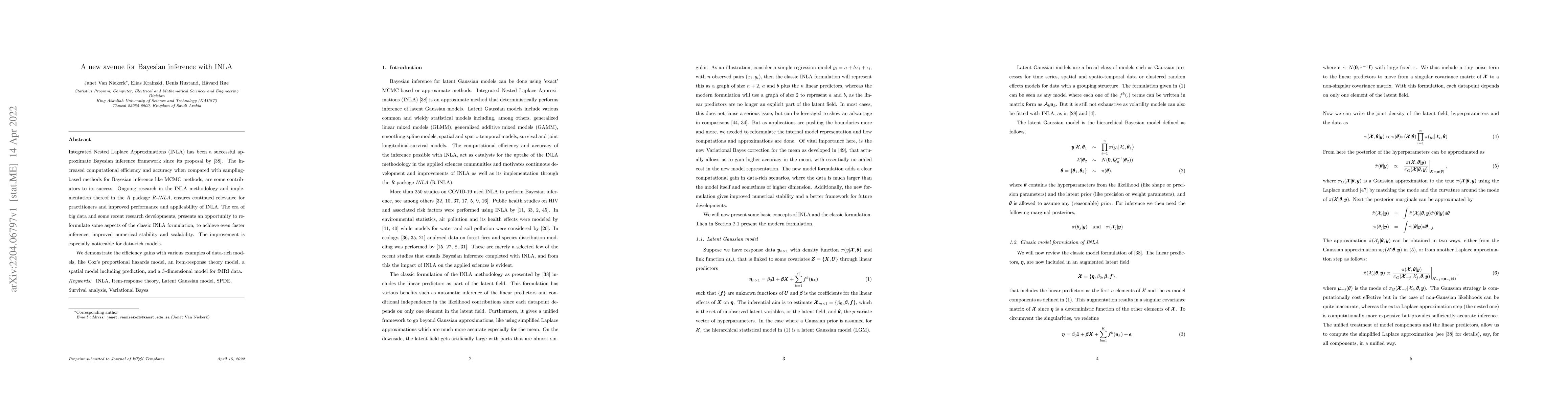 Thumbnail for A new avenue for Bayesian inference with INLA