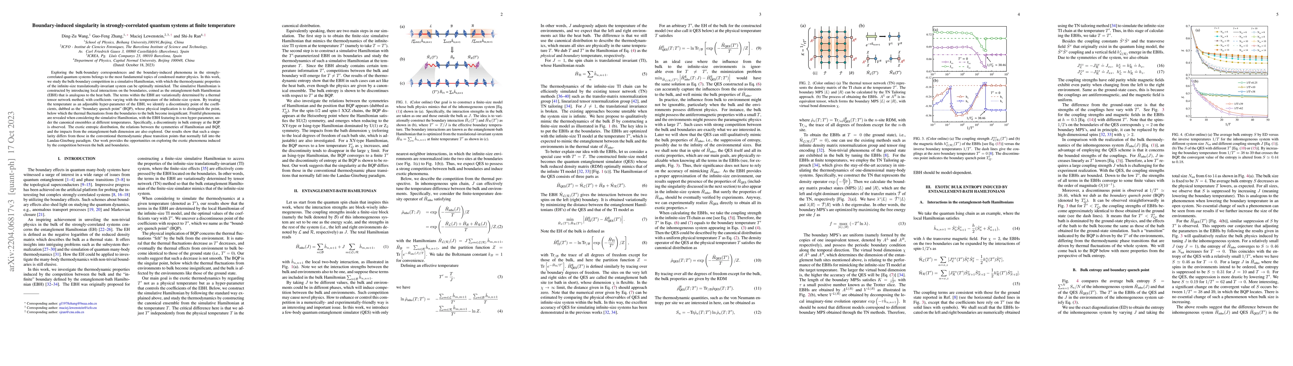 Thumbnail for Boundary-induced singularity in strongly-correlated quantum systems at
  finite temperature