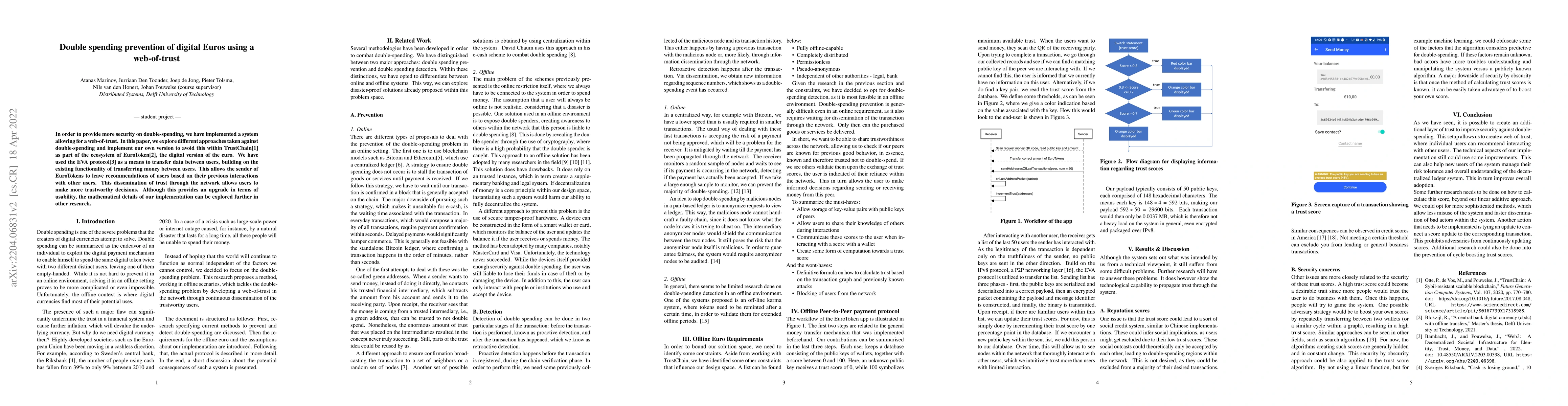 Thumbnail for Double spending prevention of digital Euros using a web-of-trust