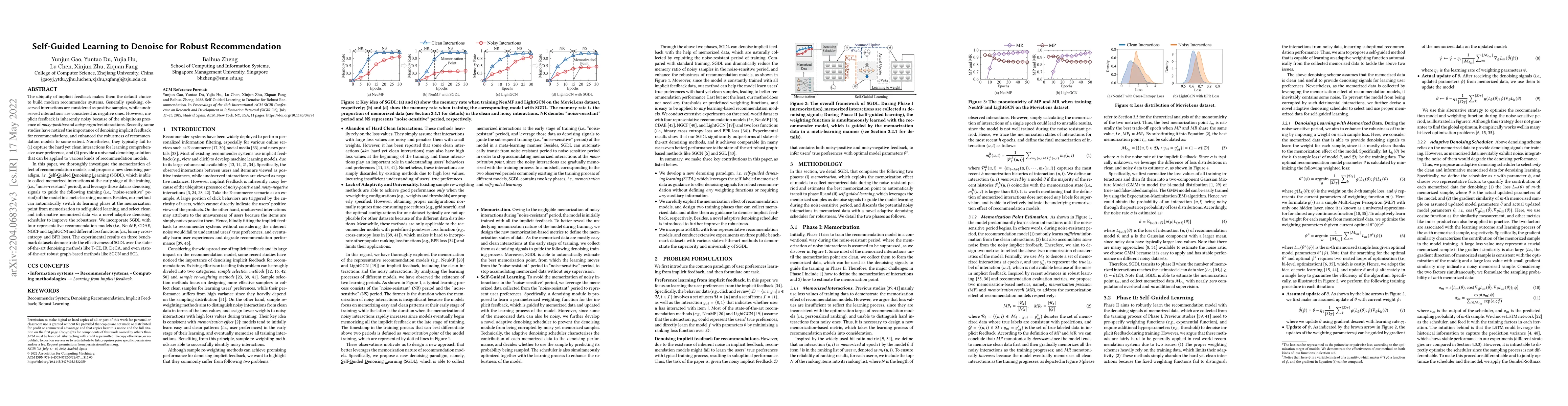 Thumbnail for Self-Guided Learning to Denoise for Robust Recommendation