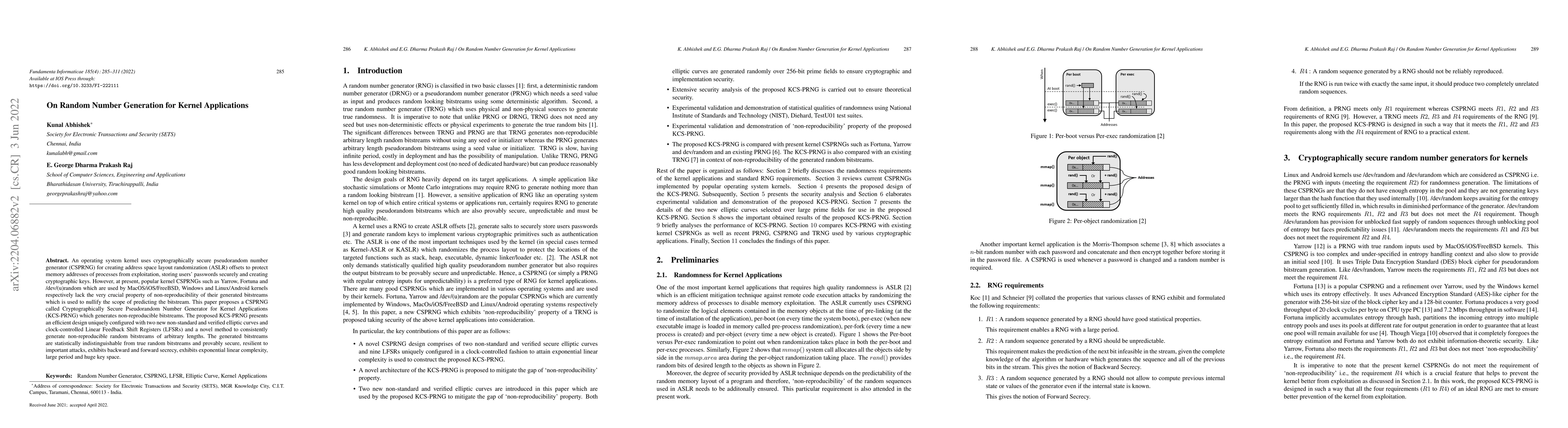 Thumbnail for On Random Number Generation for Kernel Applications