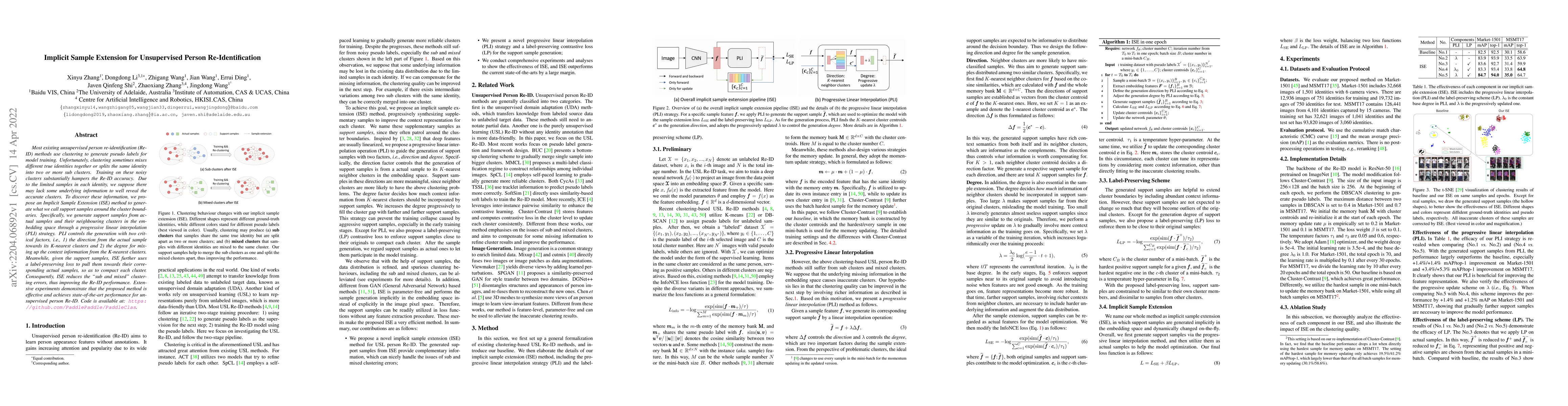 Thumbnail for Implicit Sample Extension for Unsupervised Person Re-Identification