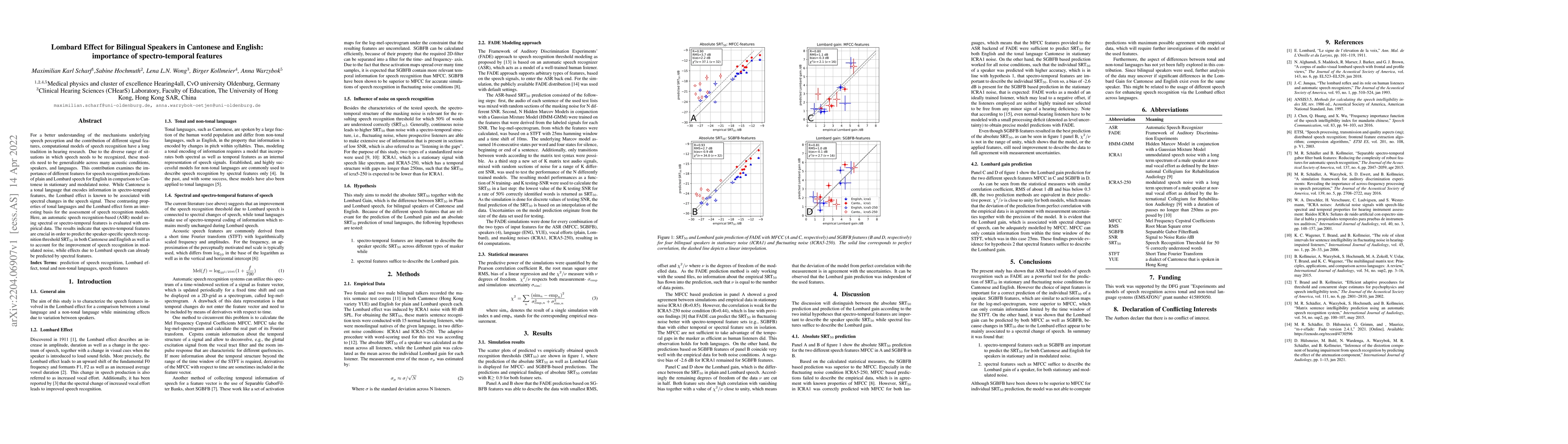 Thumbnail for Lombard Effect for Bilingual Speakers in Cantonese and English:
  importance of spectro-temporal features