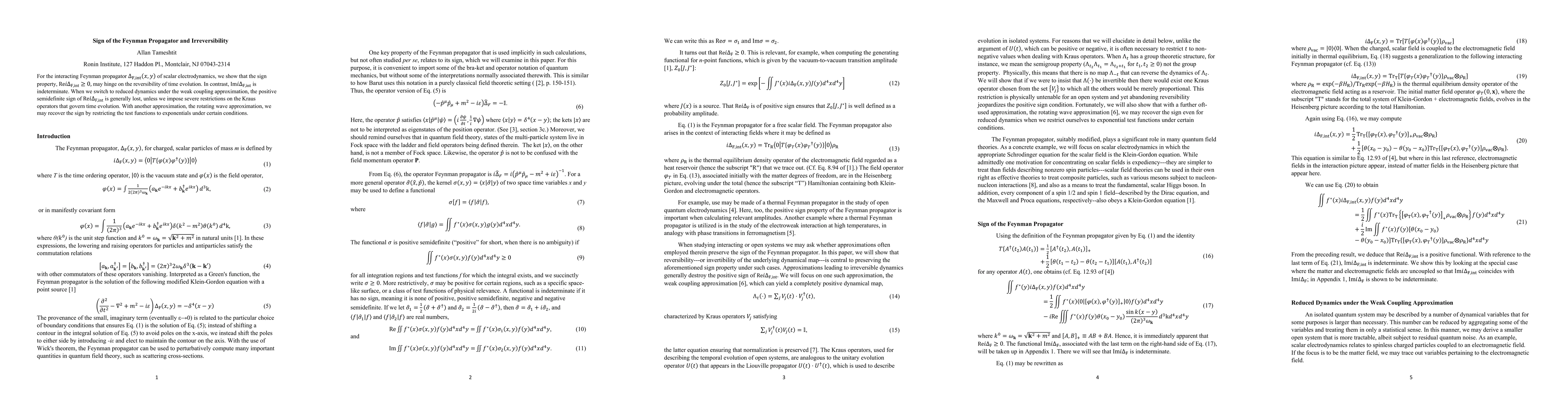 Thumbnail for Sign of the Feynman Propagator and Irreversibility