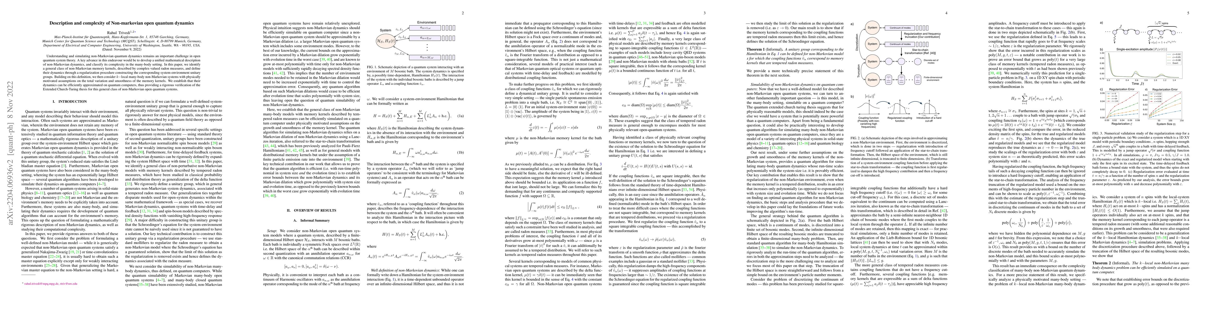 Thumbnail for Description and complexity of Non-markovian open quantum dynamics