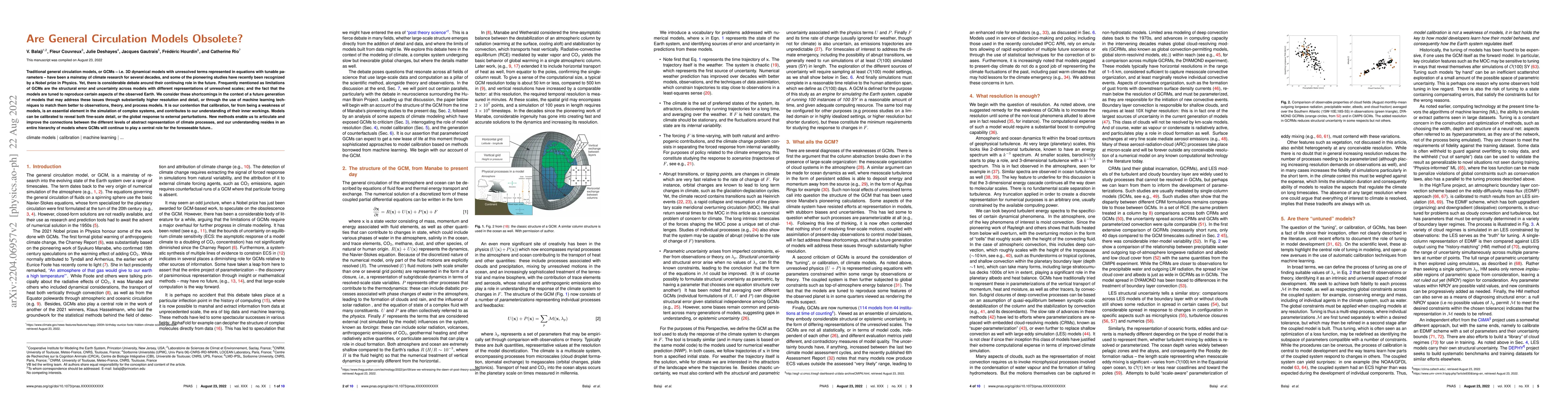 Thumbnail for Are General Circulation Models obsolete?