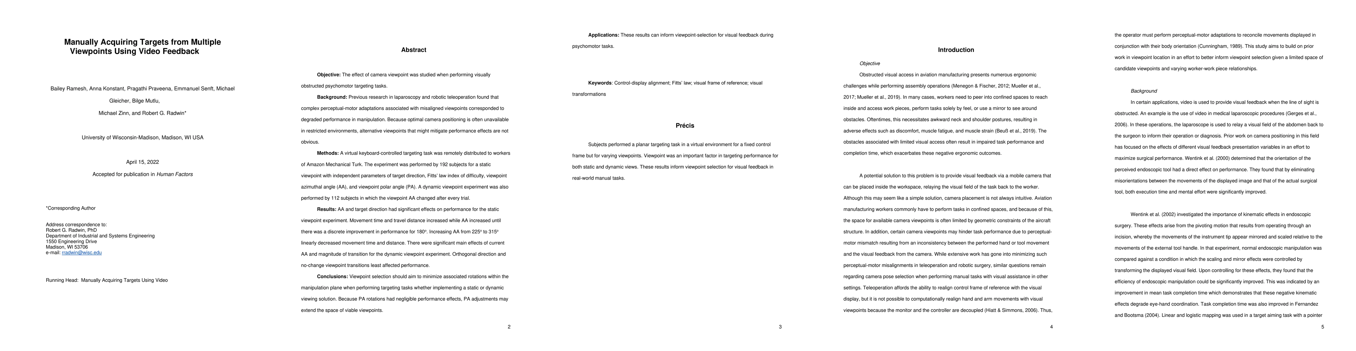 Thumbnail for Manually Acquiring Targets from Multiple Viewpoints Using Video Feedback