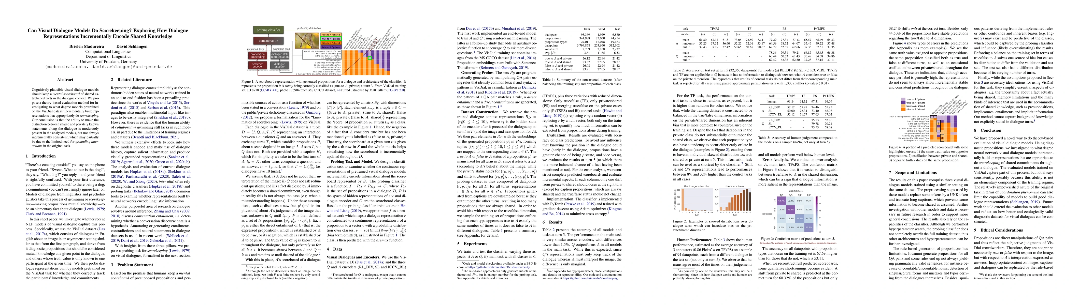 Thumbnail for Can Visual Dialogue Models Do Scorekeeping? Exploring How Dialogue
  Representations Incrementally Encode Shared Knowledge